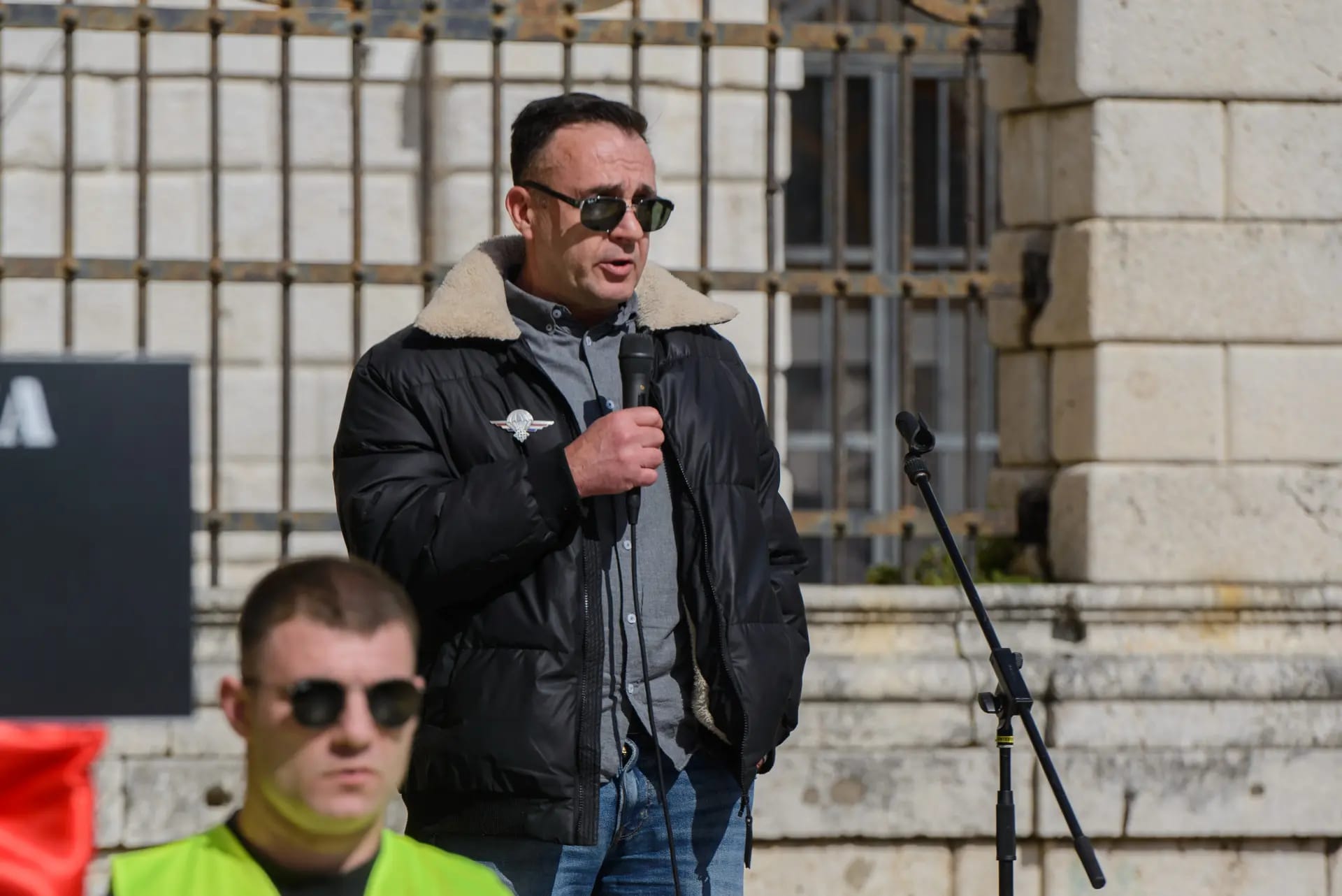 Protest in Zadar on Narodni trg 5